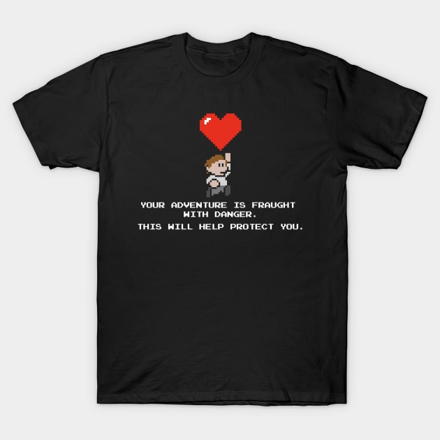 Cute 8-Bit Graphics Retro Gamer Valentine's T-Shirt by NerdShizzle